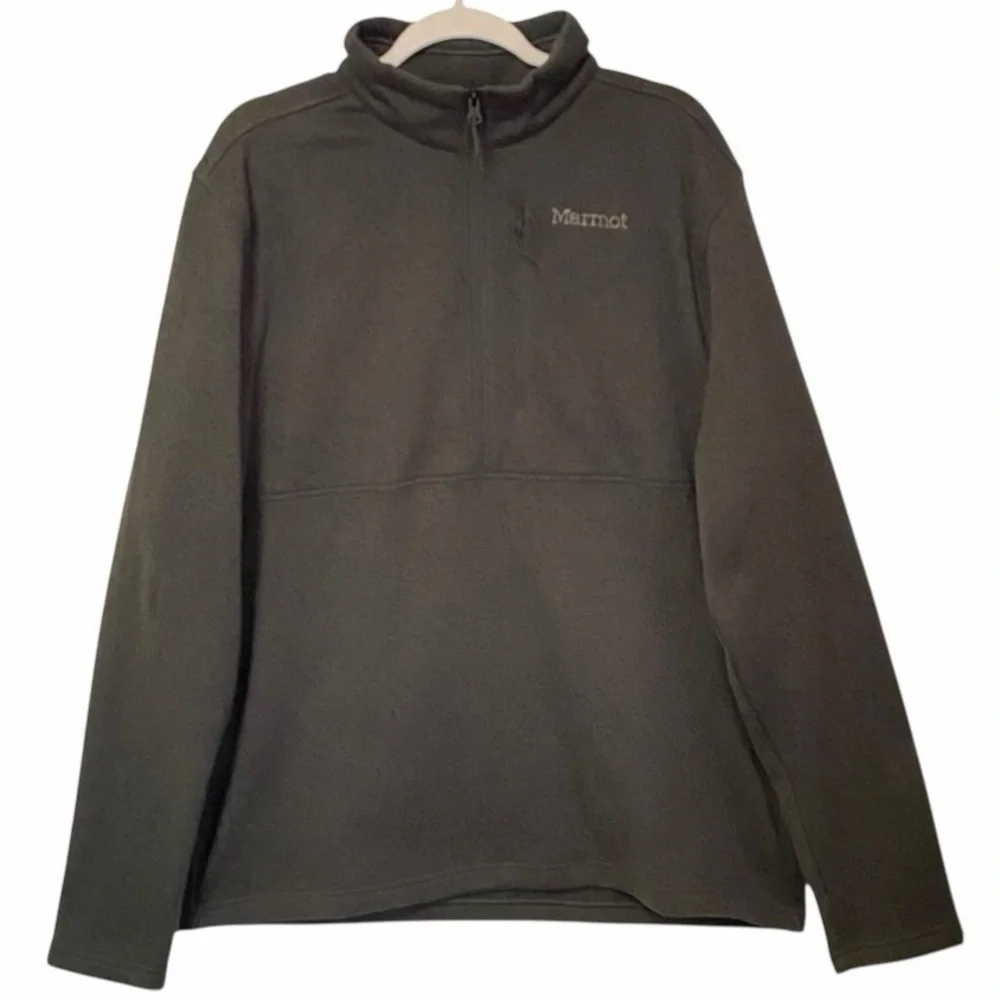 Marmot Mountain Works XXL 1/2 Zip Fleece Pullover Green Hiking Outdoor Core